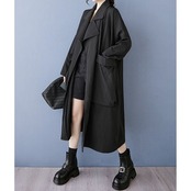オーバーサイズ ロング トレンチ コート  00285