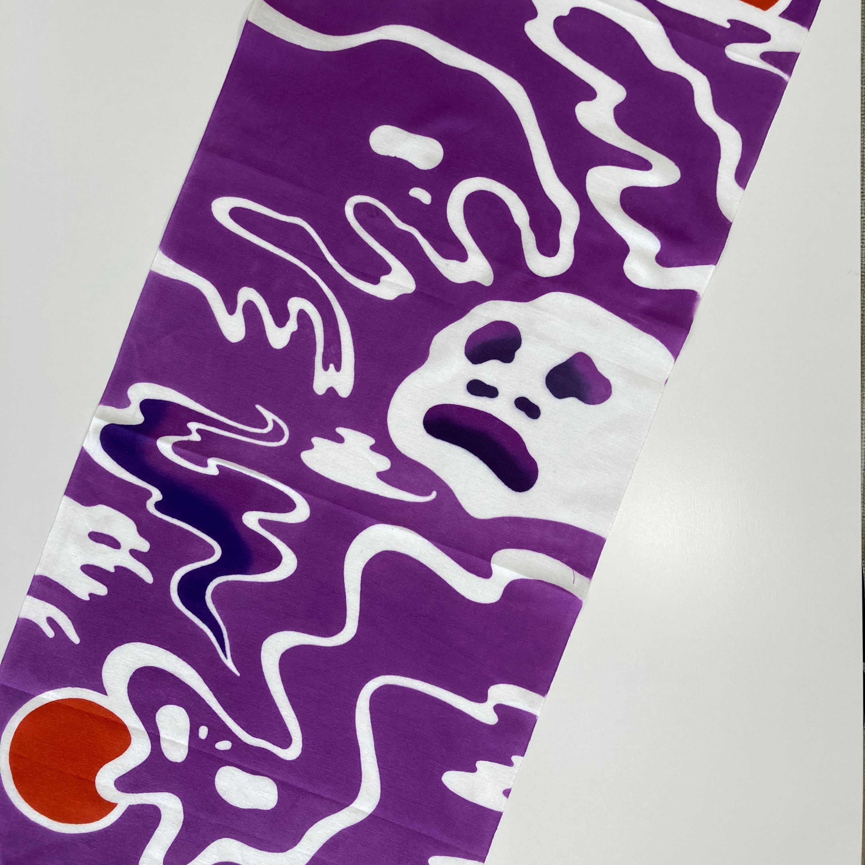 注染手ぬぐい「おばけ手ぬぐい」紫 | somemoyoushop ーそめもよう