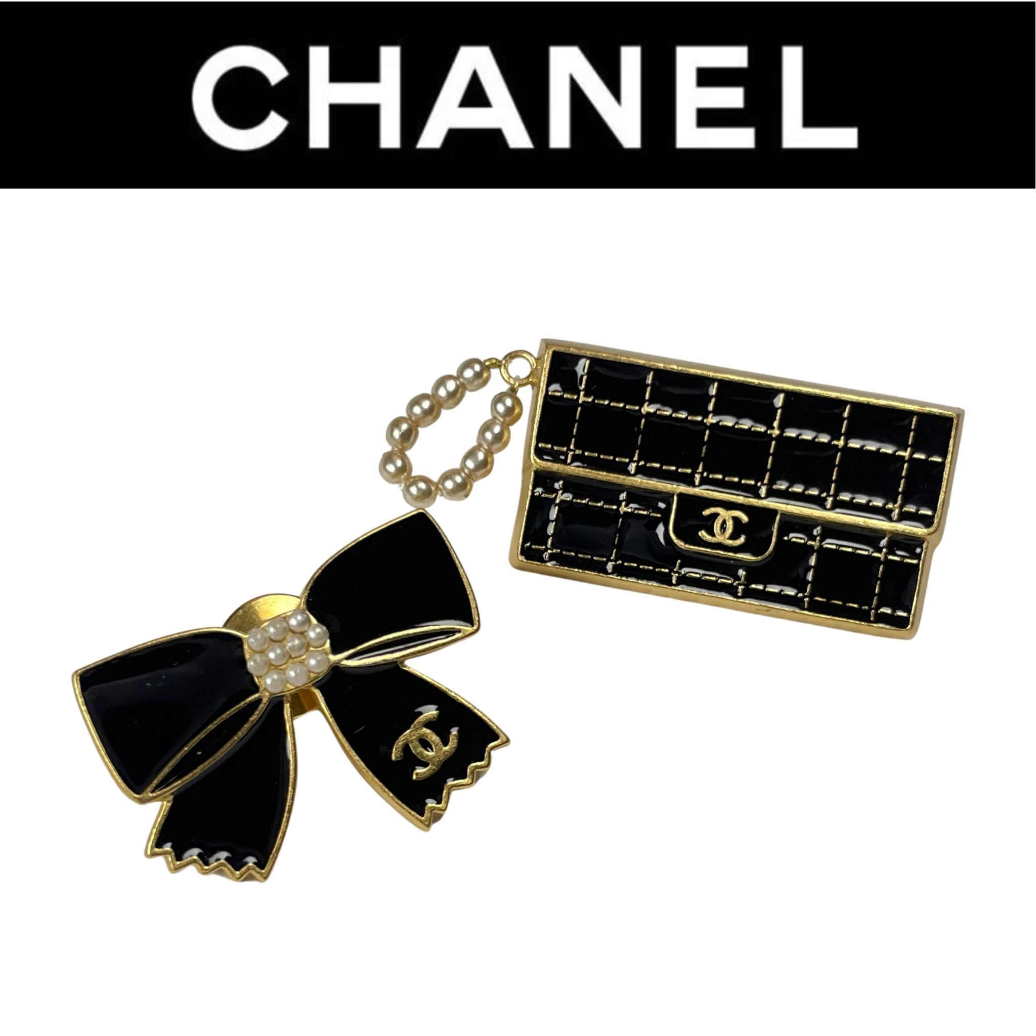 CHANELシャネル ピンブローチココマークブラックCC 02A ゴールドカラー CHANEL シャネル ココマーク ピンブローチ 02A ブラック×ゴールド
