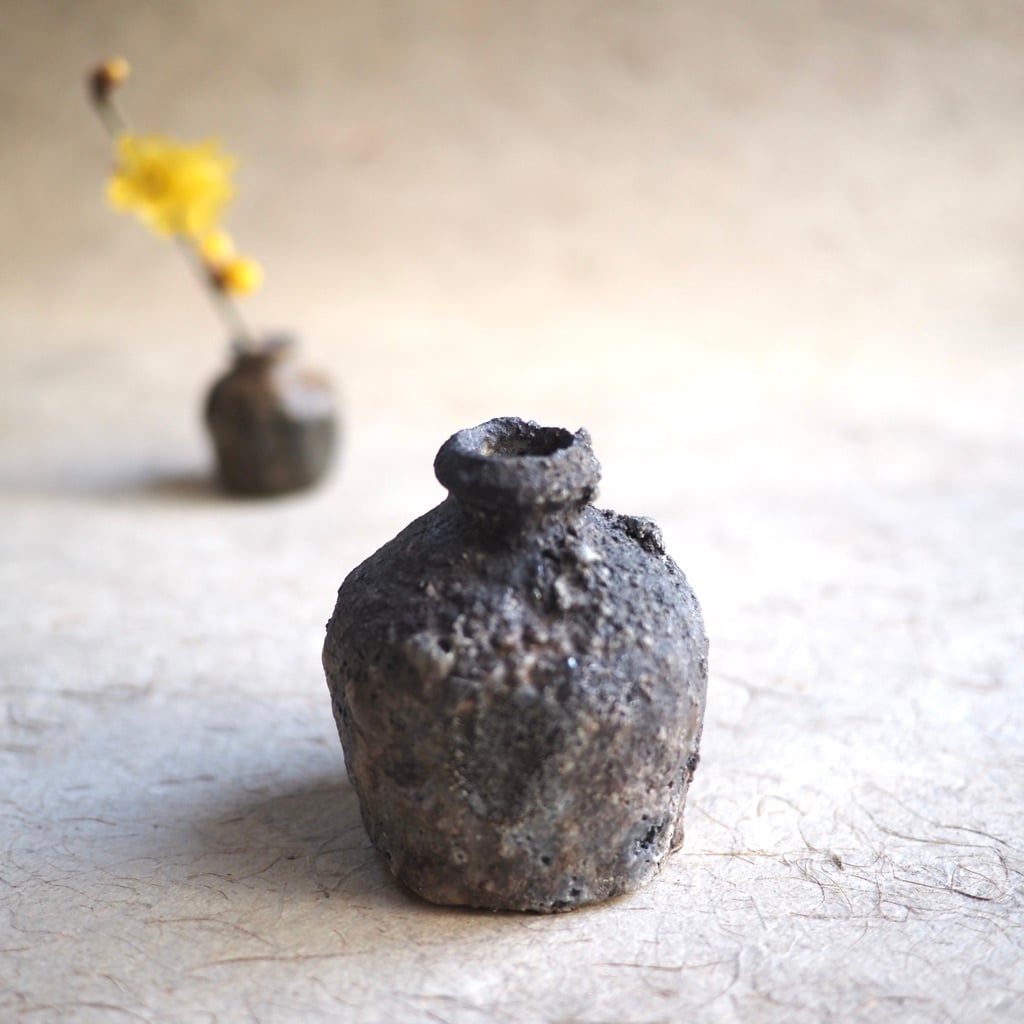 藤本 秀/焼締 蹲(小壺)①