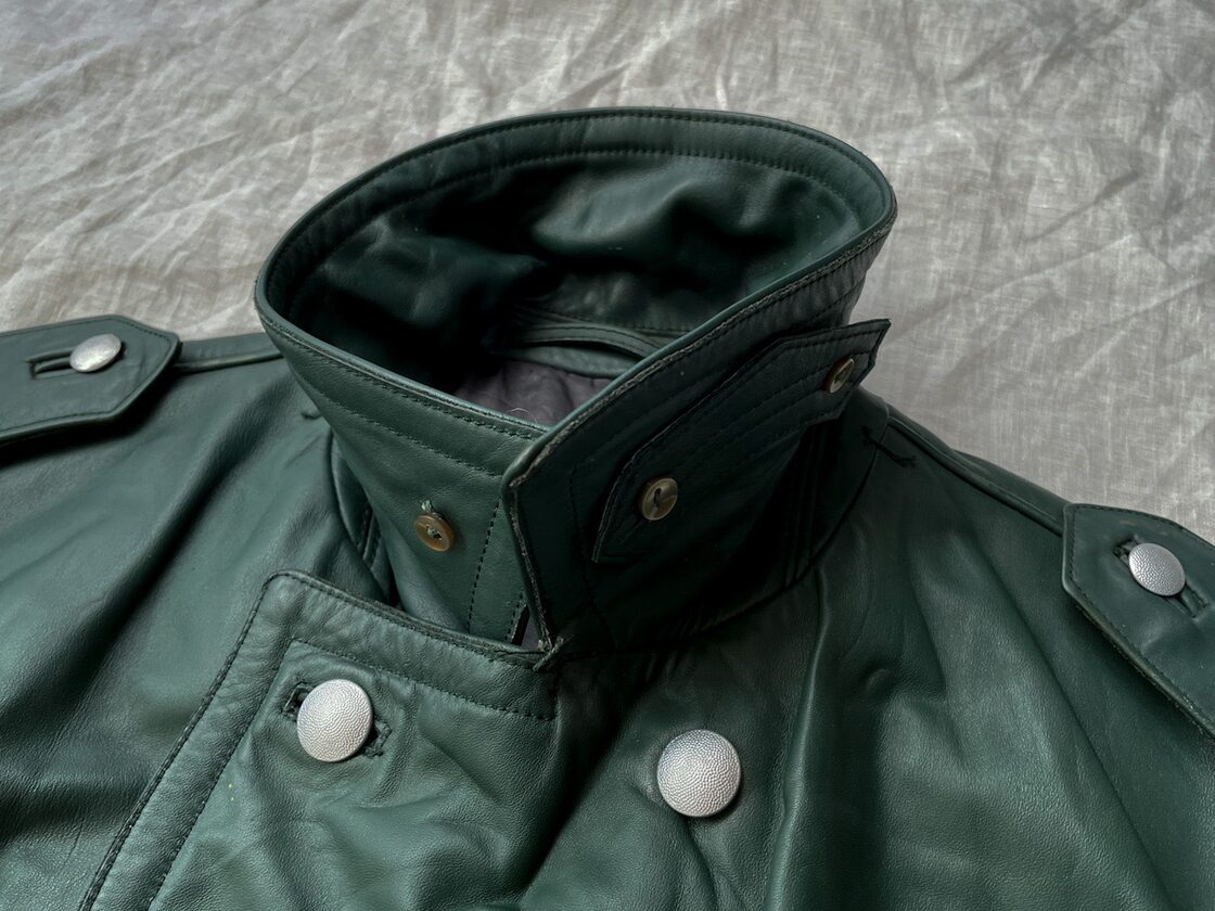50s 60s ドイツ軍 実物 肩章付き レザー コート ミリタリー ライダース 