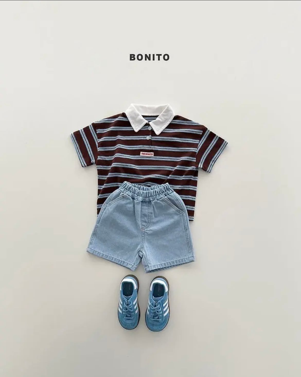 ストライプコッラーレT/BONITO