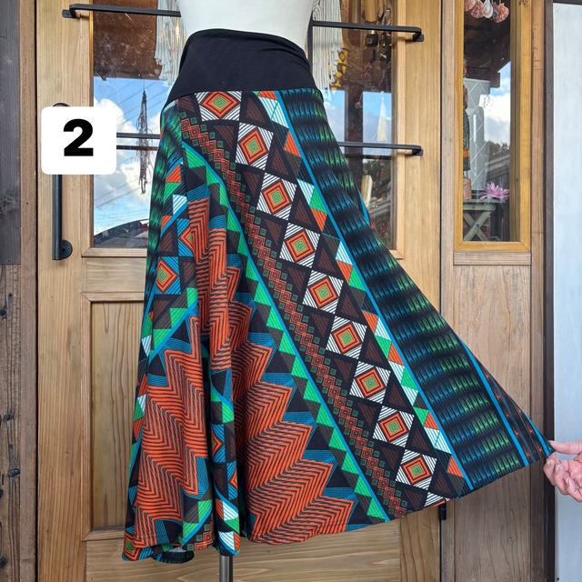 美シルエットカラフル暖かスカート