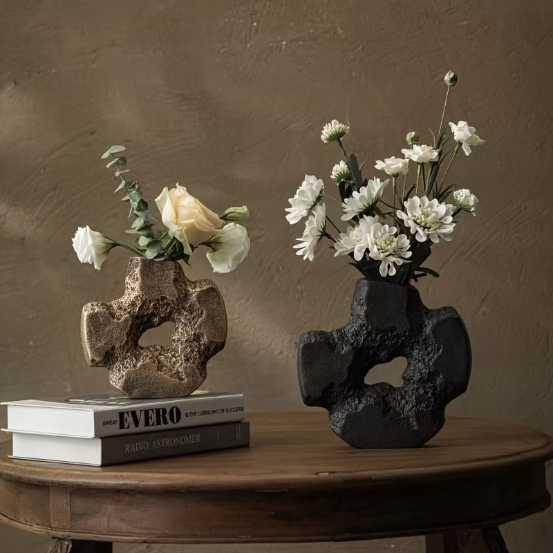 モダンフラワーベース 花瓶 アートインテリア 置物 花びん セラミック