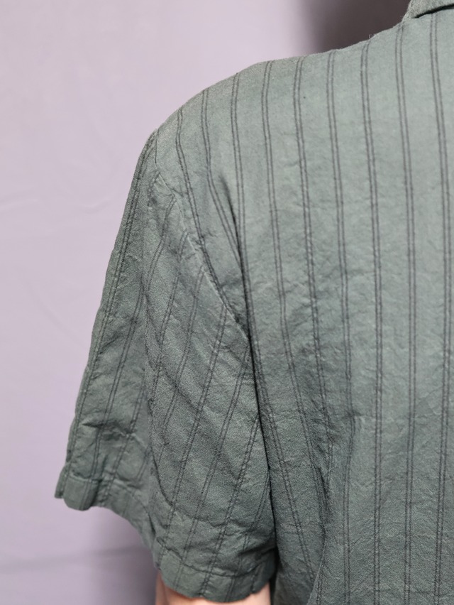 【a.p.c】stripe half sleeve shirt