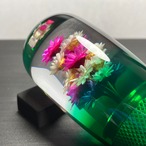 水中花シフトノブ　【乙珠 -Otodama-緑】　90㎜　【白ピンク】　【送料無料】