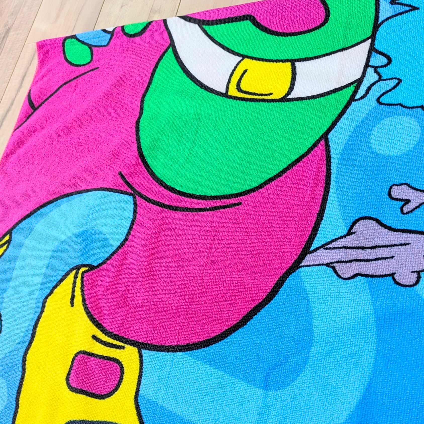 ♧【 Barney & Friends( バーニー&フレンズ ) 】 BIG TOWEL / ビーチタオル / バスタオル 〚アメリカン雑貨 アメトイ〛