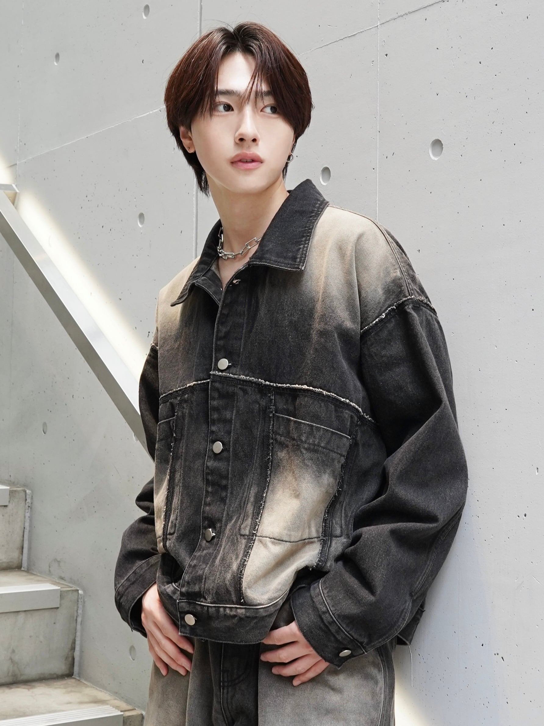 ALUDE SELECT】vintage wash denim jacket | 【ALUDE】韓国メンズ