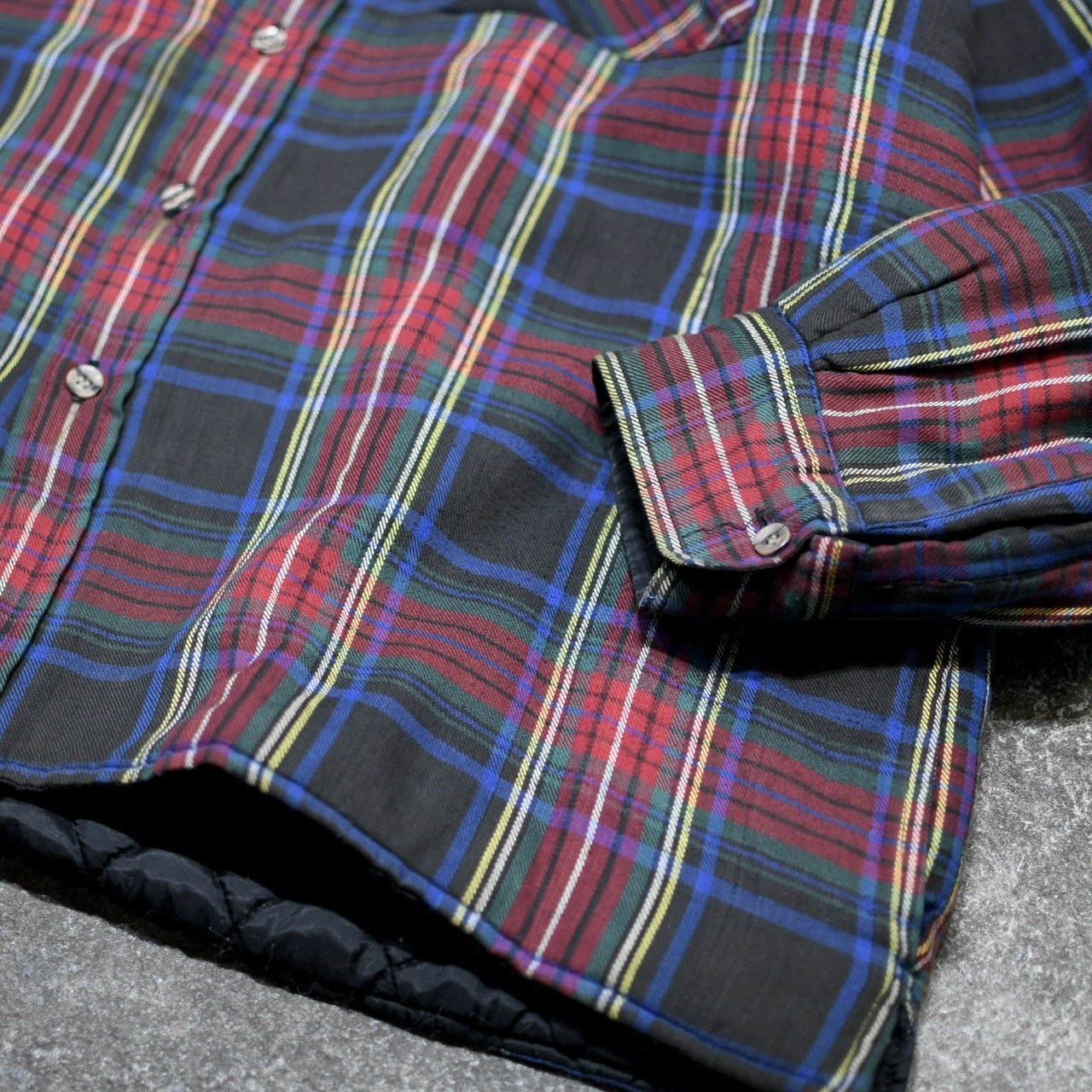 quilting check shirt jacket