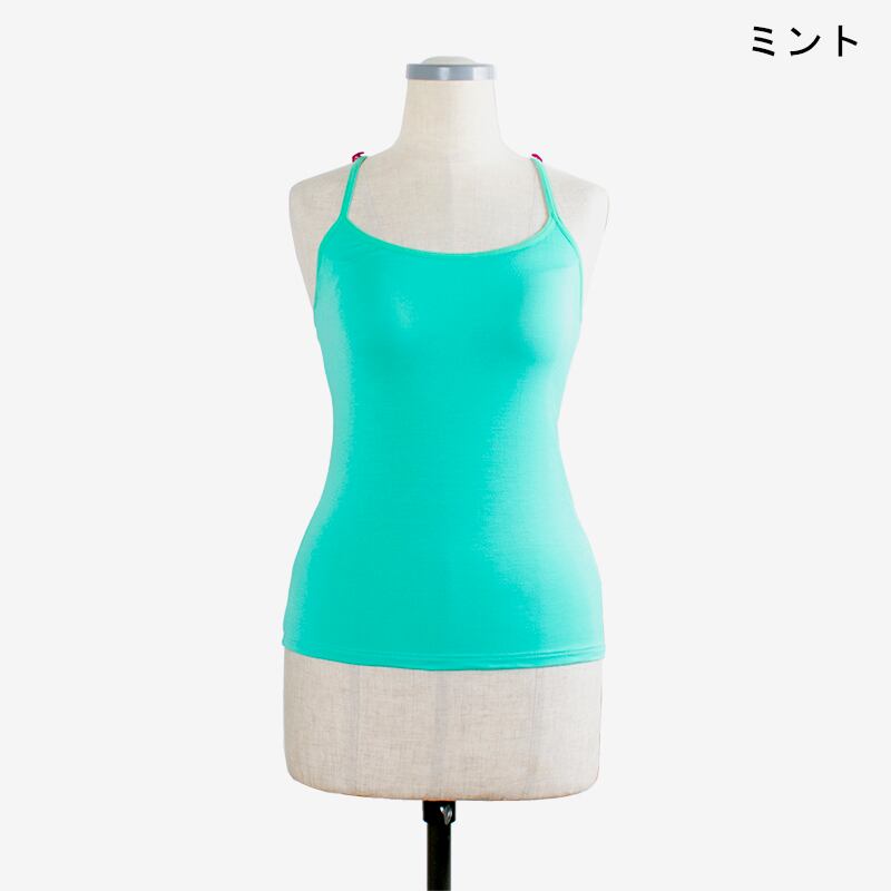 ブラ付きキャミ バックレース3 Camisole with inner bra Backlace3