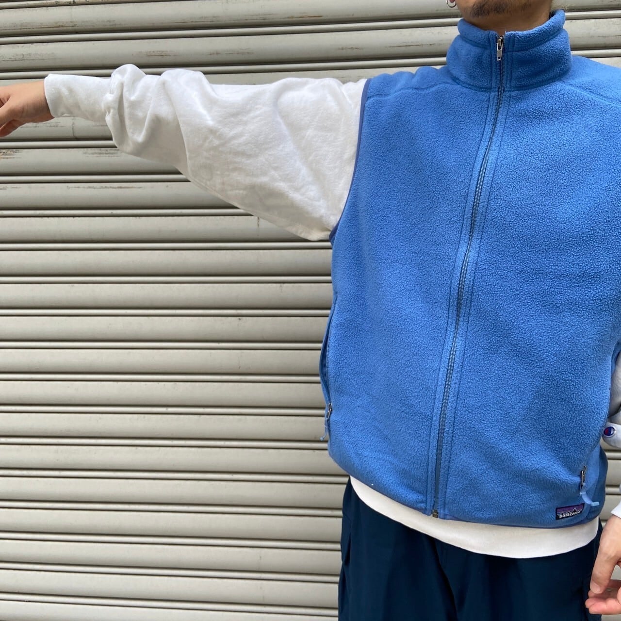 patagonia 09年製 パタゴニア シンチラフリースベスト サックス L