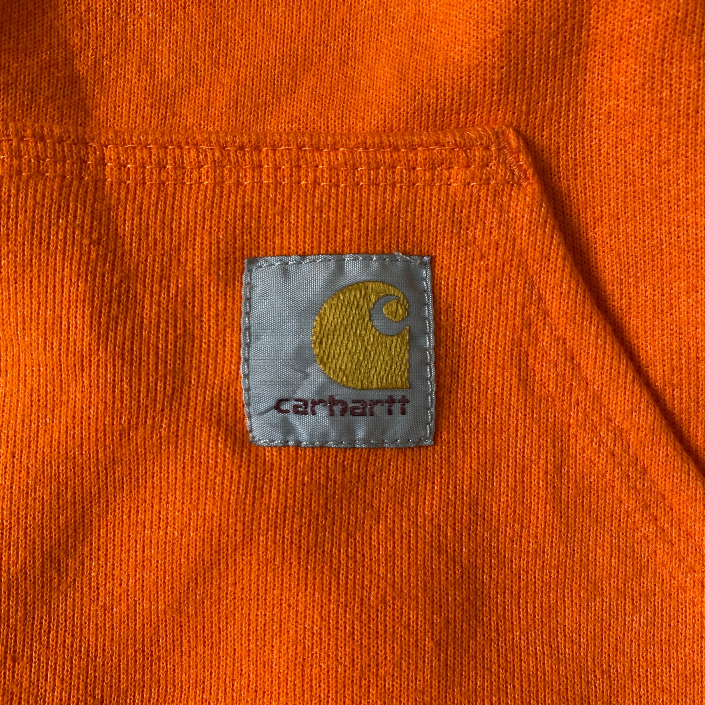 Carhartt カーハート ワンポイントロゴ 袖プリント 裏起毛 プル