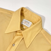 70s ARROW CARLTON KNITS アロー 長袖シャツ /イエロー メンズ ビンテージ