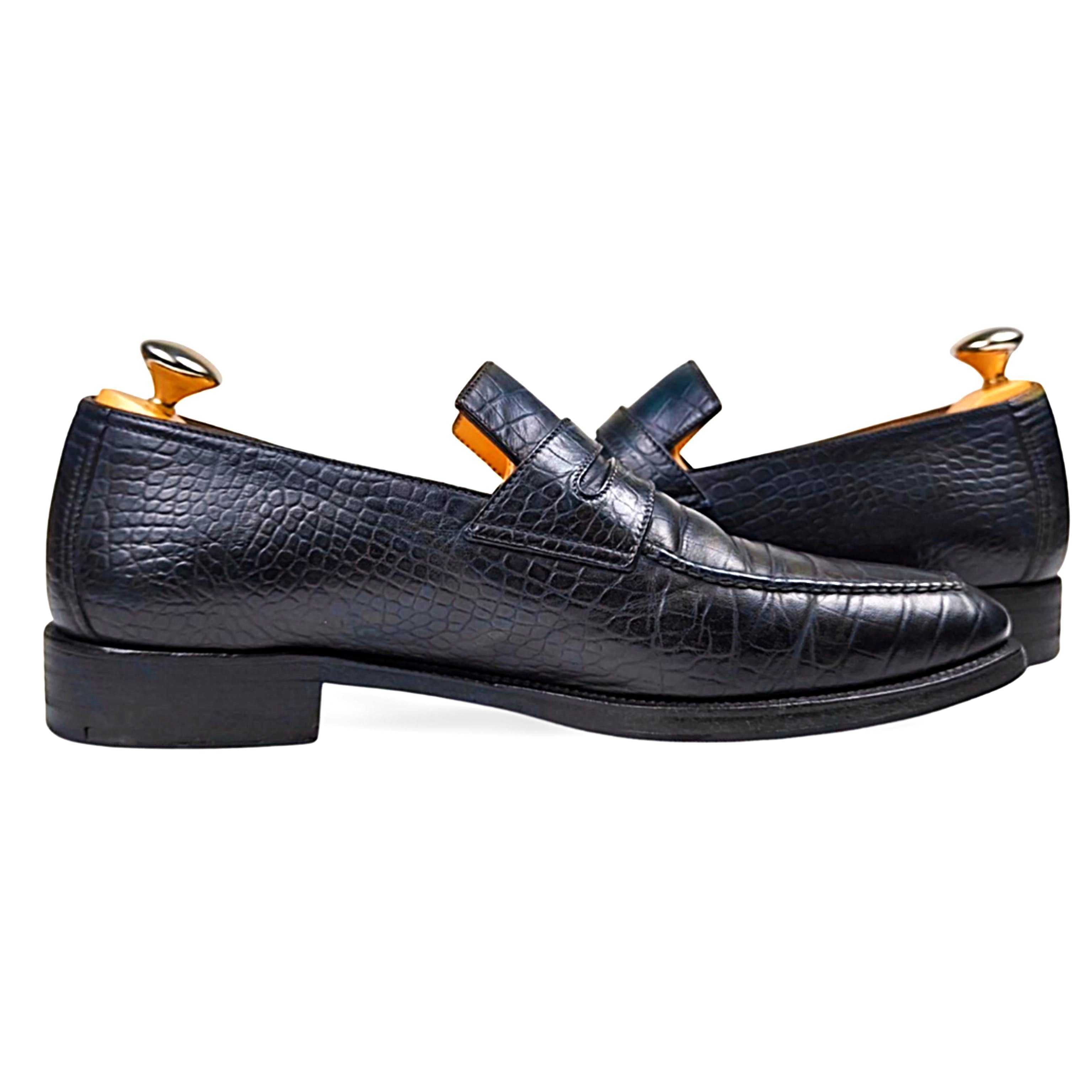 Berluti アンディクロコダイルエンボス レザー 型押し　ローファー　7 ☆超レア・定価35.31万円・極上品☆ ベルルッティ アンディ ANDY