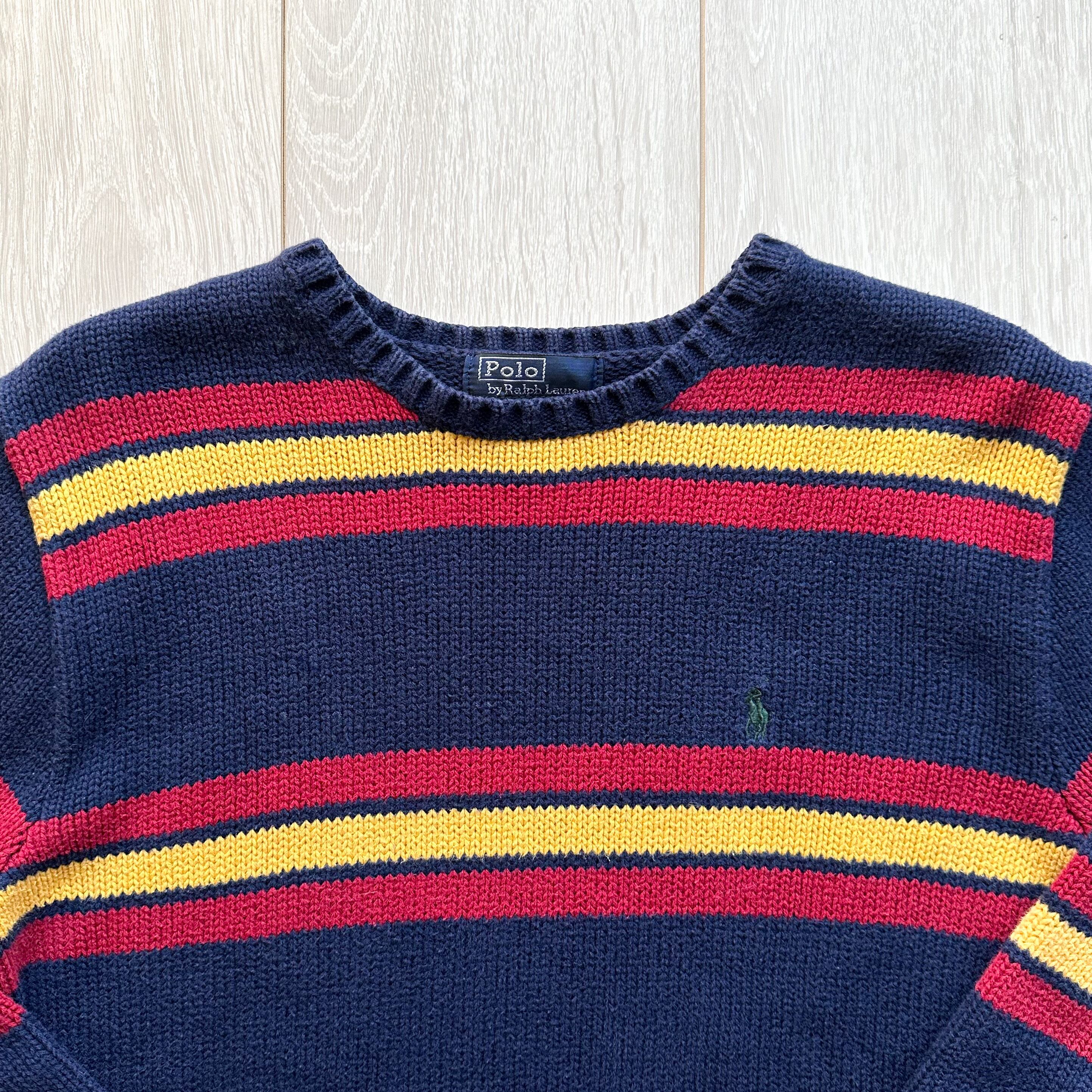 polo ralph lauren】used border knit ポロラルフローレン ラルフ