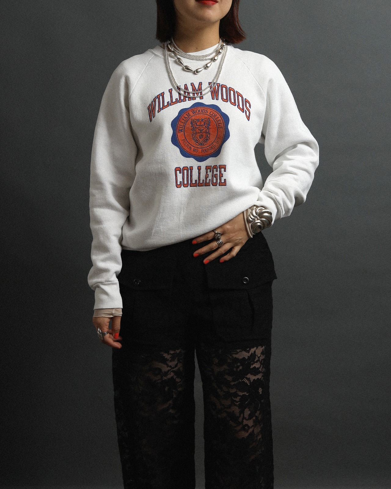 1980's William Wood College / Sweat Shirt