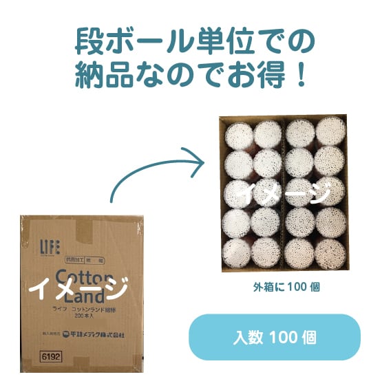 コットンランド綿棒200本筒 100個セット | HEIWA MEDIC Co., LTD. All