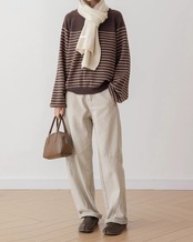 Cotton curve Pants T20333