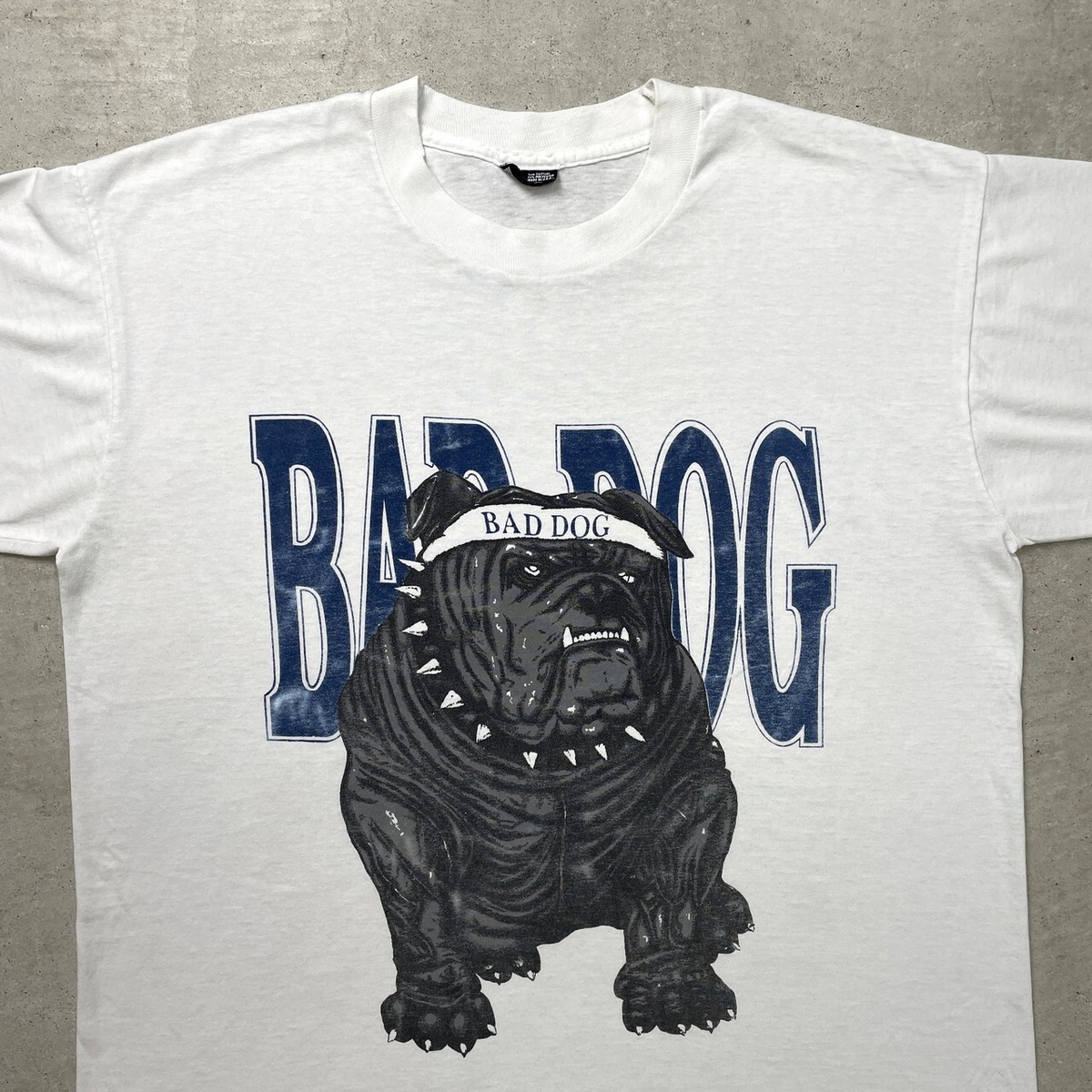 90年代 USA製 BAD DOG アニマルプリントTシャツ ブルドッグ メンズL 
