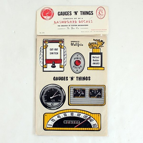 DEAD STOCK 1960-70年代 ダッシュボード 水貼り ステッカー VINTAGE