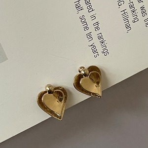 90s Double Heart motif Earrings イヤリング W132