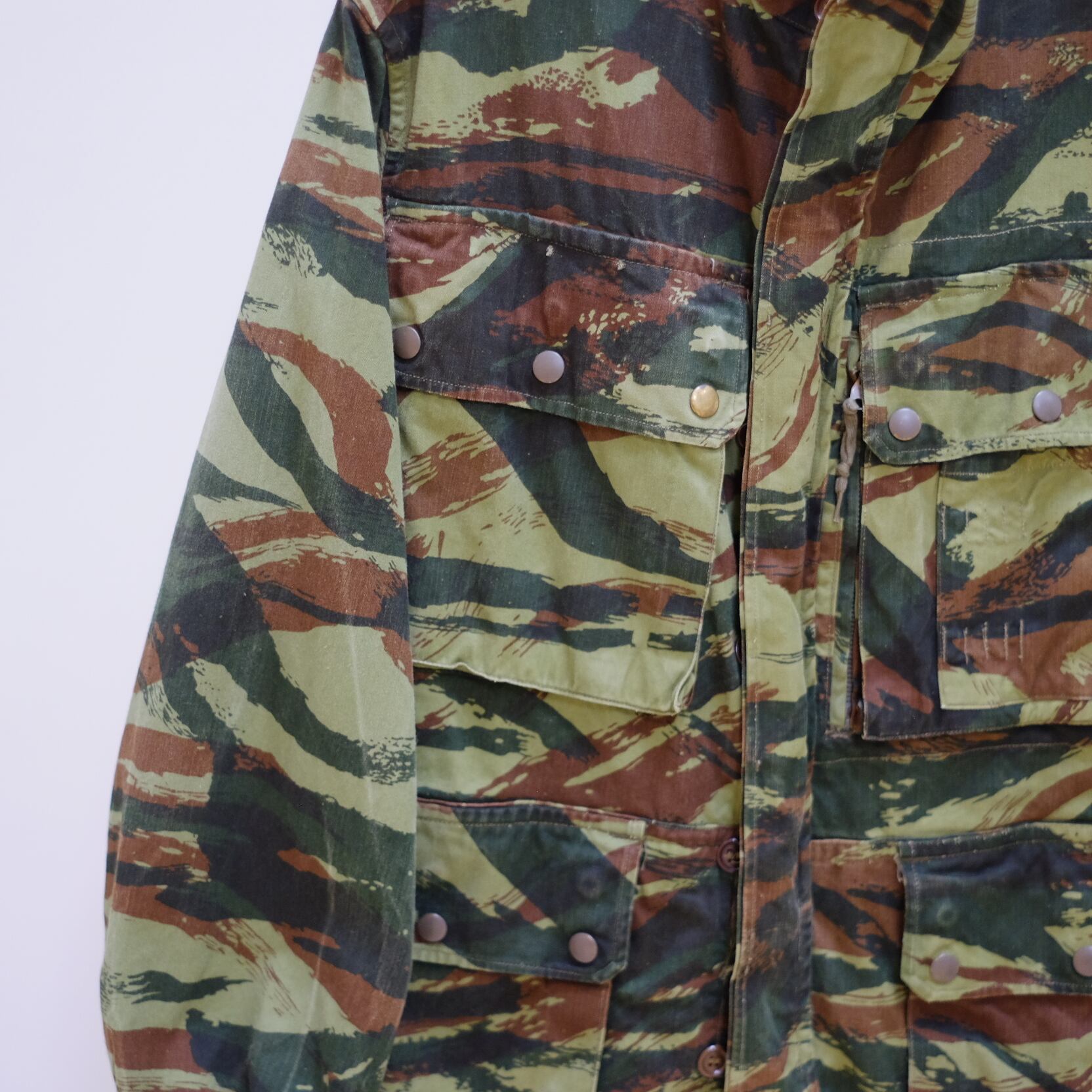60's FRENCH MILITARY LIZARD CAMOFLAGE PARACHUTE JACKET 
