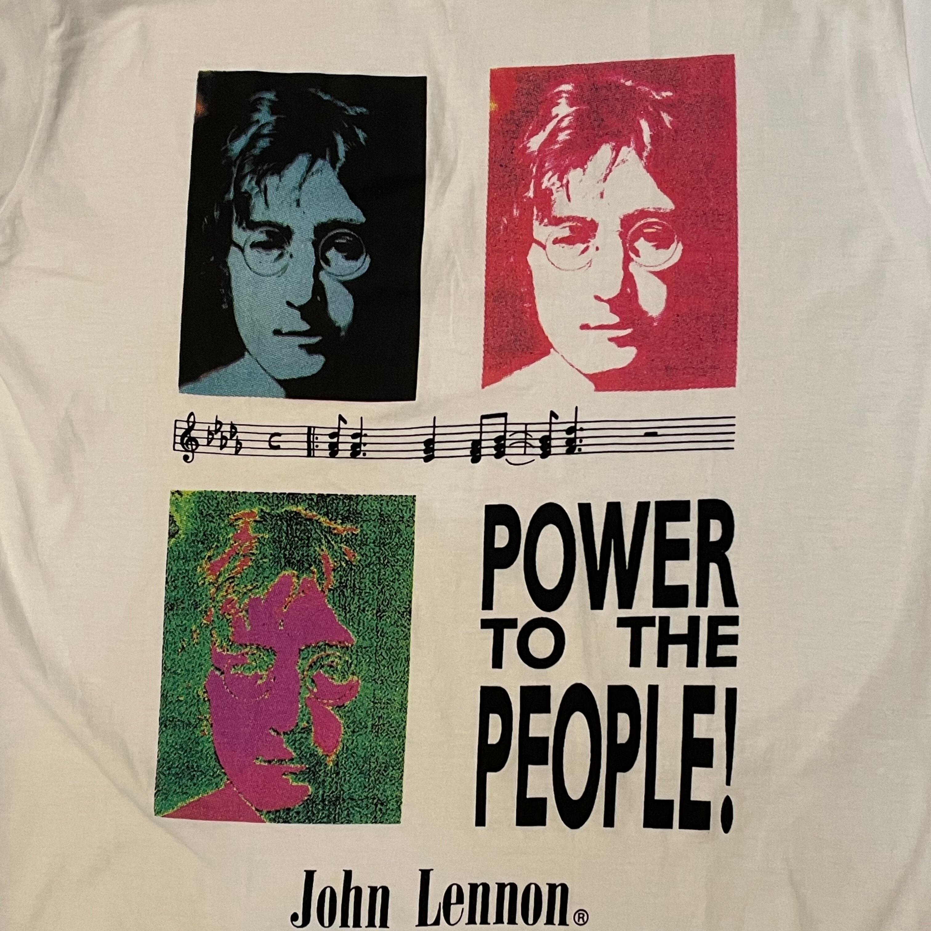 90s JOHN LENNON ジョン・レノン イラスト プリントTシャツ 希少