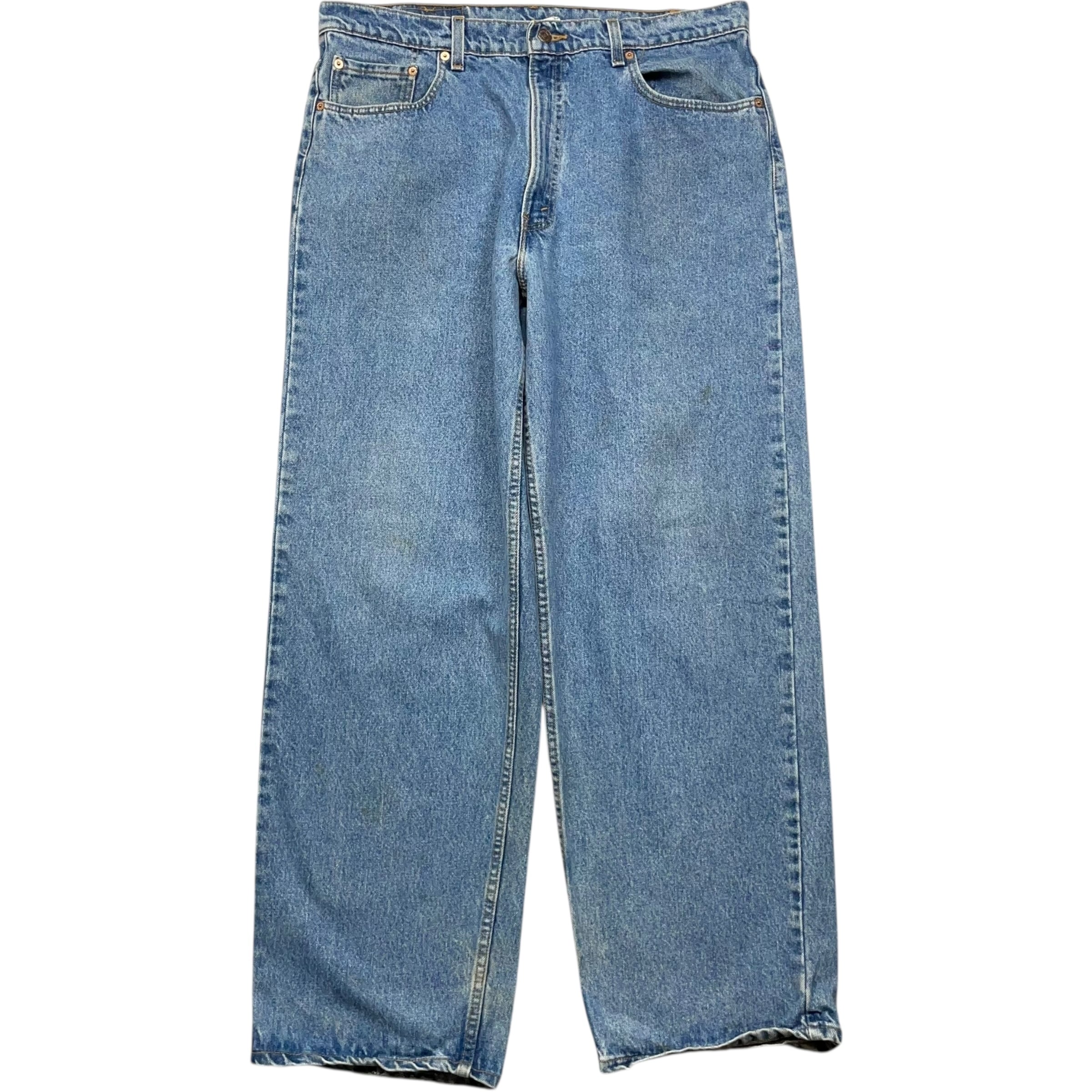 《実寸 W37L32》 Levi's リーバイス 567 デニムパンツ ワイドパンツ 極太 ブルー USA製 90年代 vintage no.7733