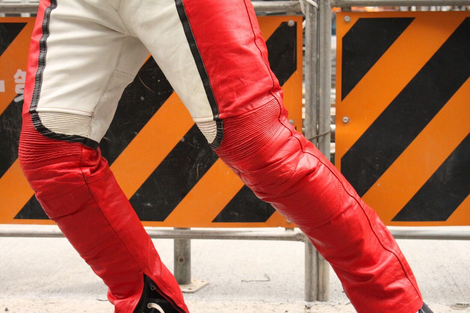 90s Leather Racer Pants