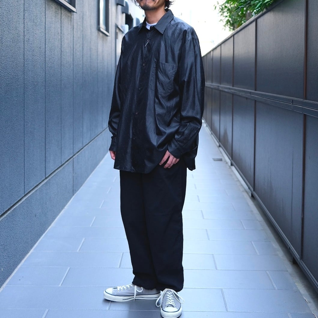 COMOLI(コモリ) / シルクドットコモリシャツ-BLACK-(B01-02015