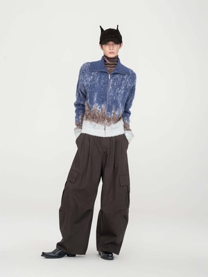 【26AW | MEN】Feng Chen Wang フェンチェンワン / パンツ / Brown loose fit cargo pants FUF22TR36