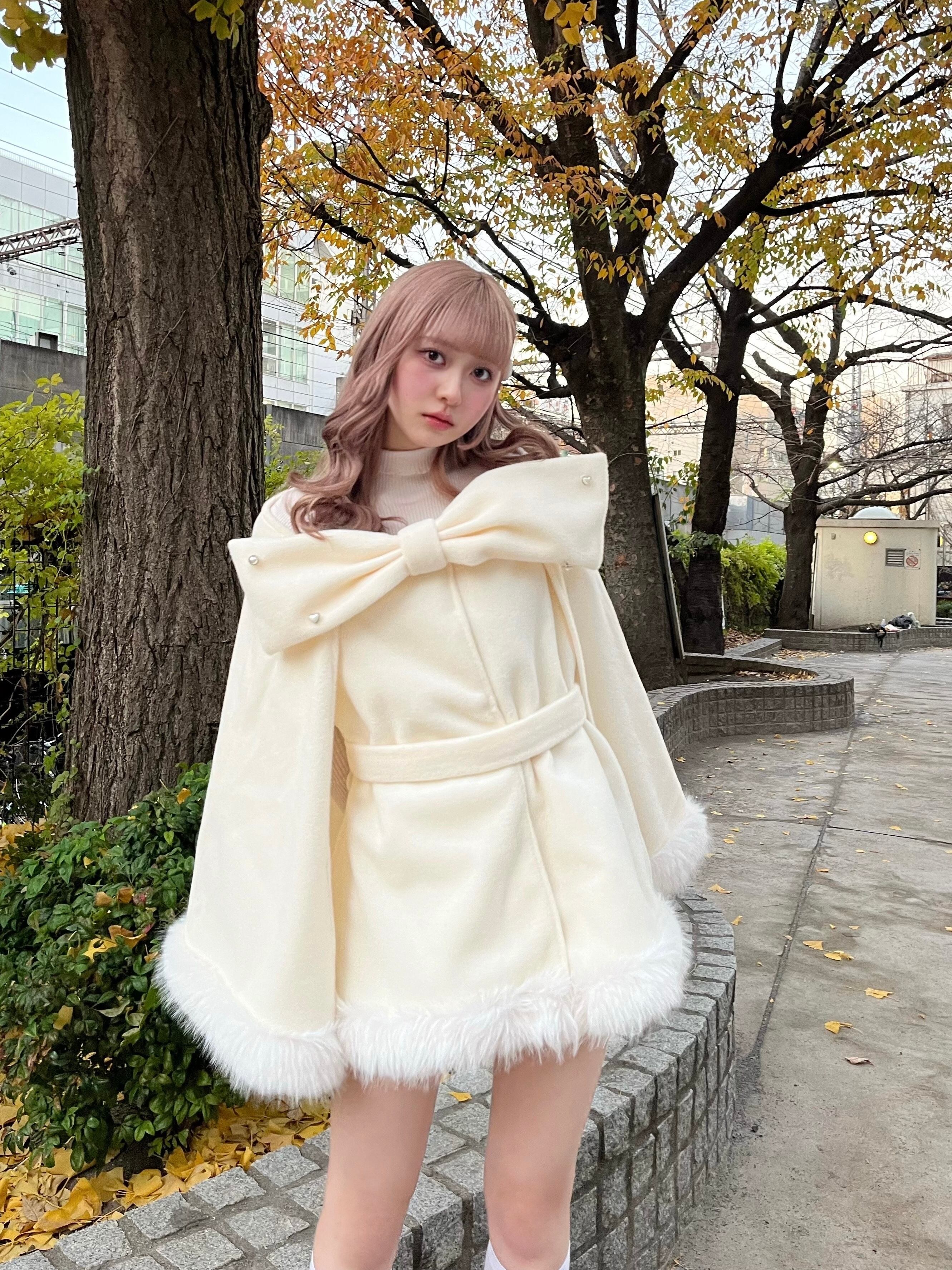 L'Or(ロル) Irregular hem cape coat ケープコート 新品/未使用】L'or ロル Irregular hem Cape Coat