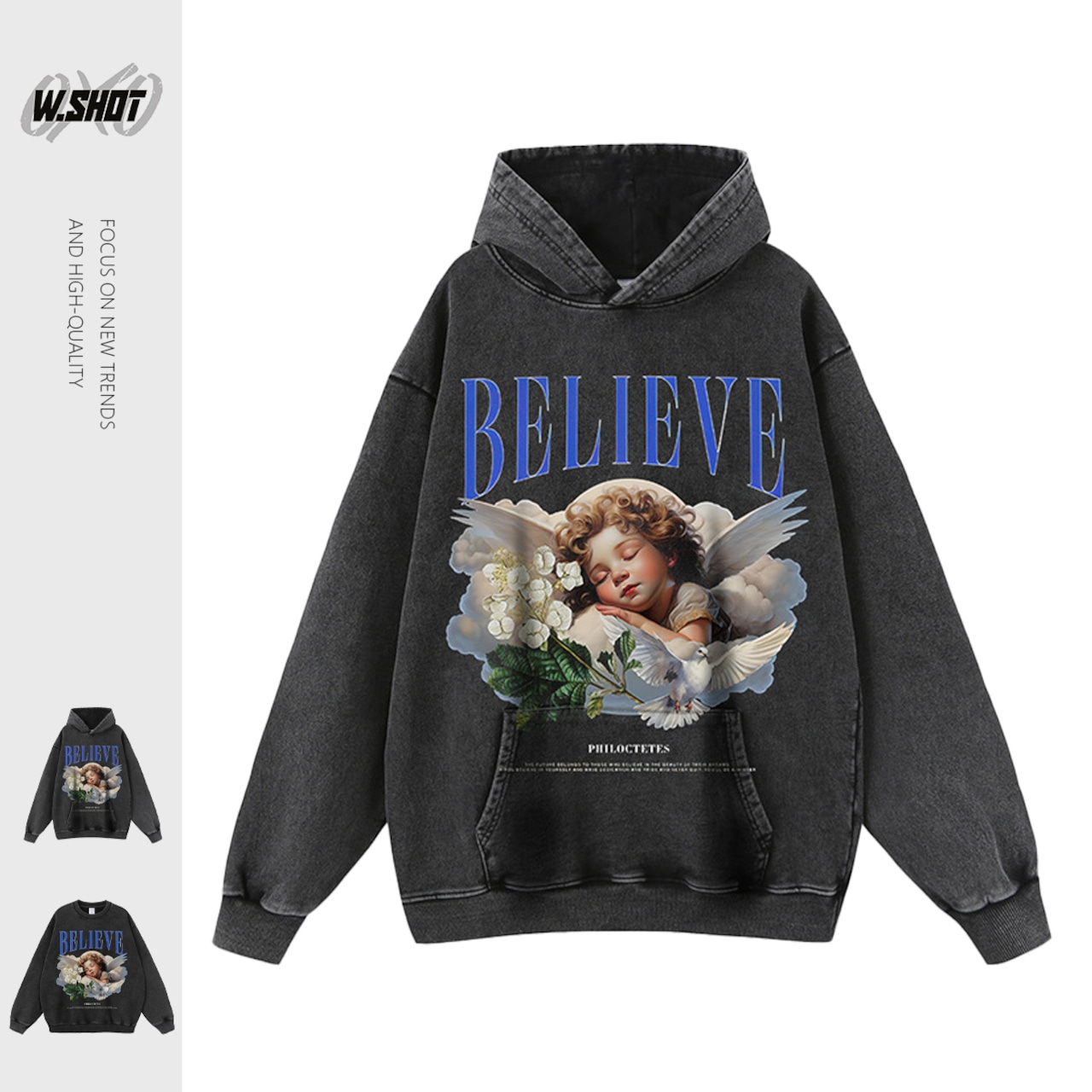 VINTAGE ストリート 眠れる天使 パーカー/スウェット T1132