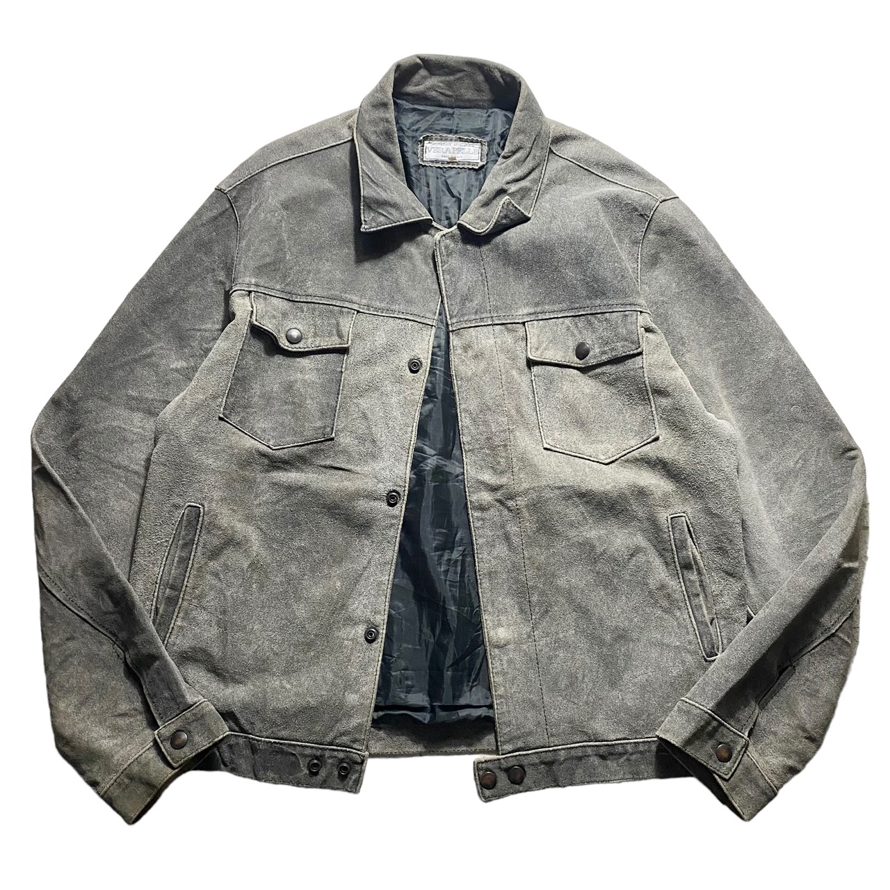 Made in Italy crack leather jacket