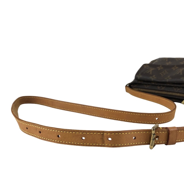 LOUIS VUITTON ルイヴィトン モノグラム ショルダーバッグ ブラウン PVC レザー vintage ヴィンテージ オールド  53bcj4
