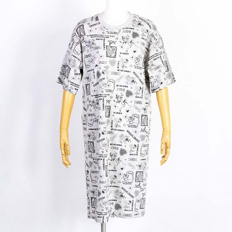 鴨居羊子　tunic  5分袖　Tシャツ