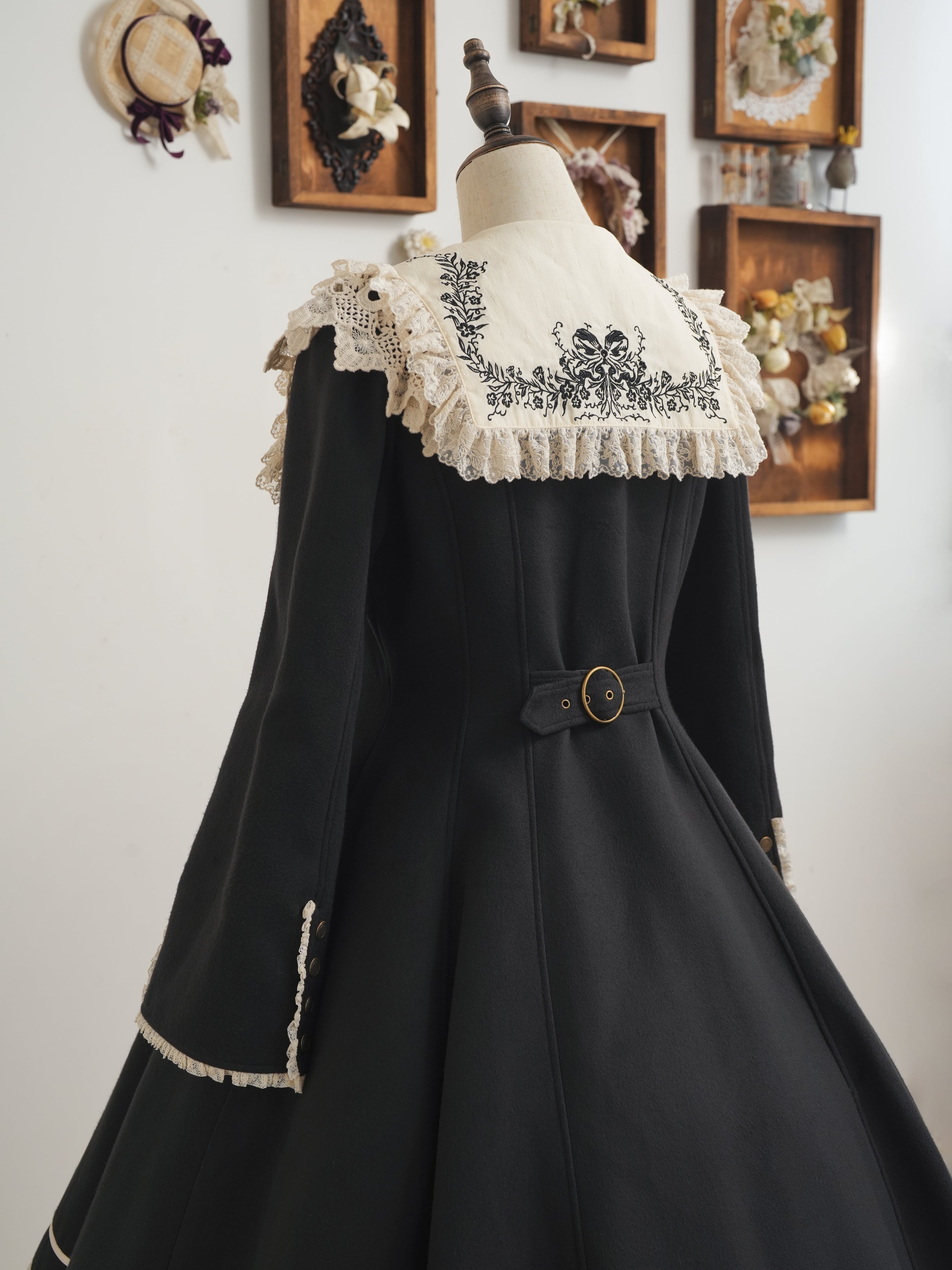 冬の花束 スクエア襟コートワンピース | HoshibakoWorks