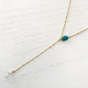 k16gp  オパール & グリーンアメジスト ネックレス