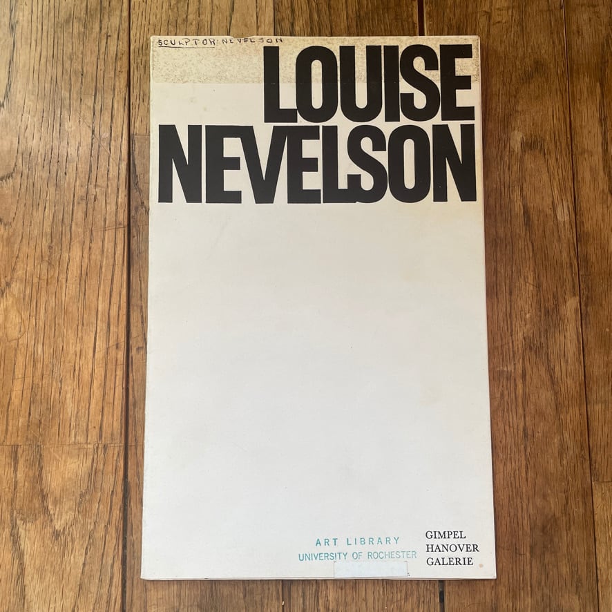 【 絶版洋古書 】ルイーズ・ネーヴェルソン Louise Nevelson  Gimpel Hanover Galerie Zürich 1964　 [ 3100012 ]