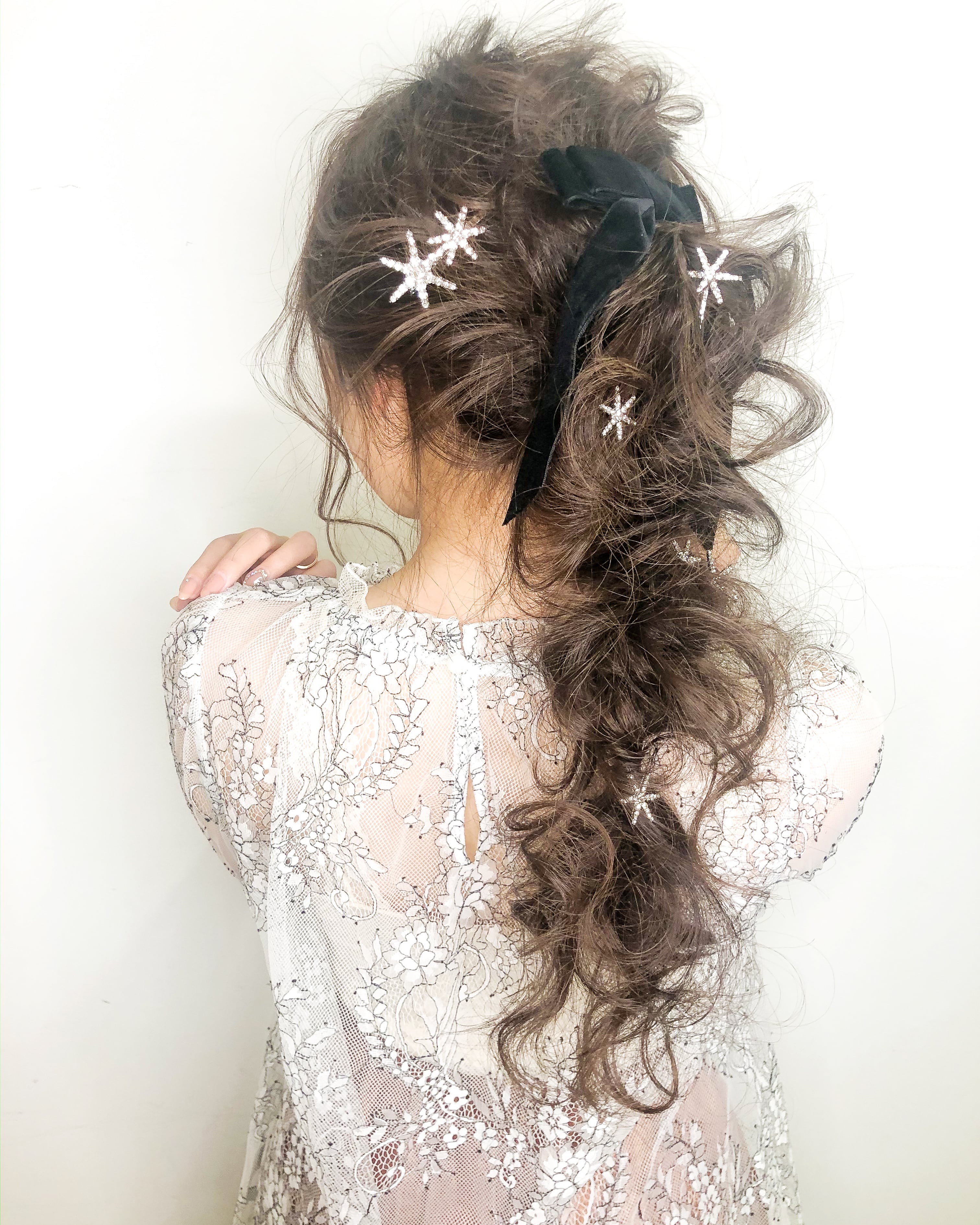 H-107 Stardustヘアピン6本セット＜シルバー＞ | ウェディング