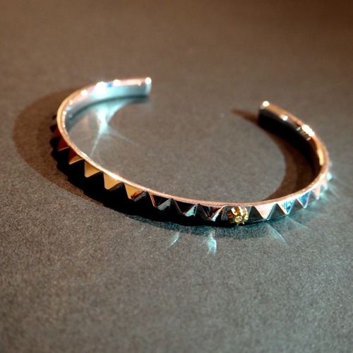 Platinum Studs Bangle-Gold Sun-