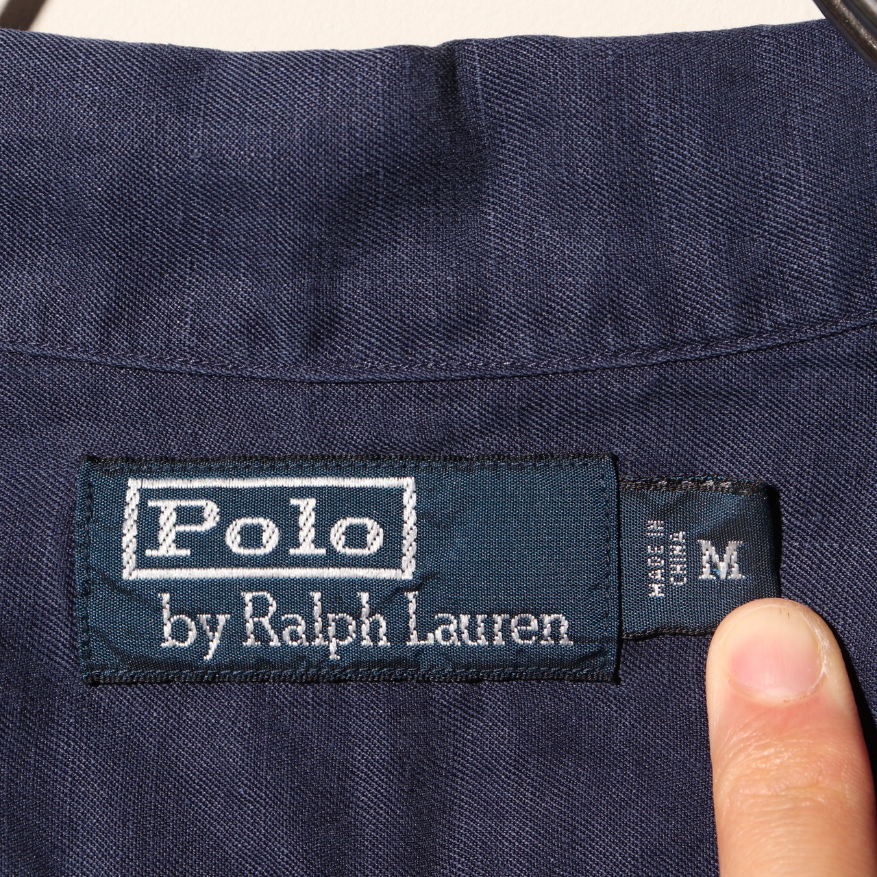 Deadstock M ネイビー Caldwell ポロラルフローレン 半袖開襟シャツ ポロラルフローレン