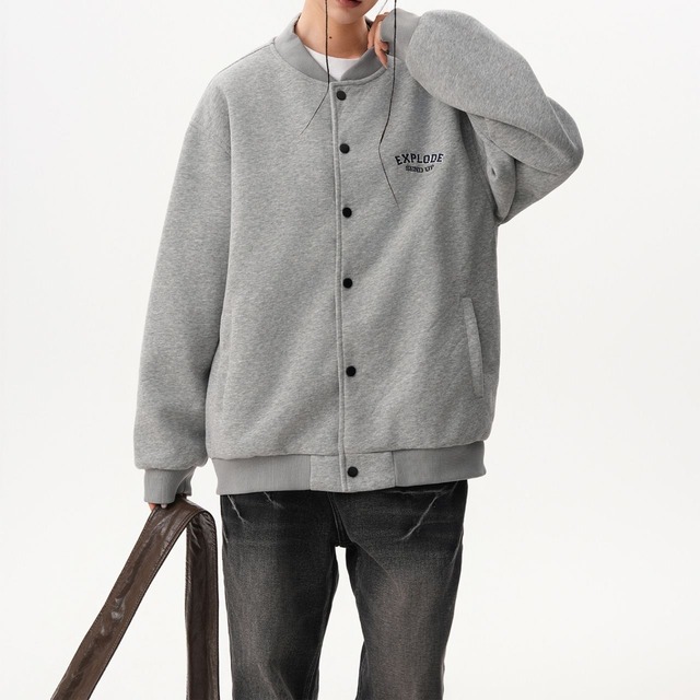 ルーラーアクションスウェットカーディガン 2col   R01156