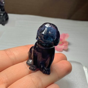 12.フローライト犬・インテリア