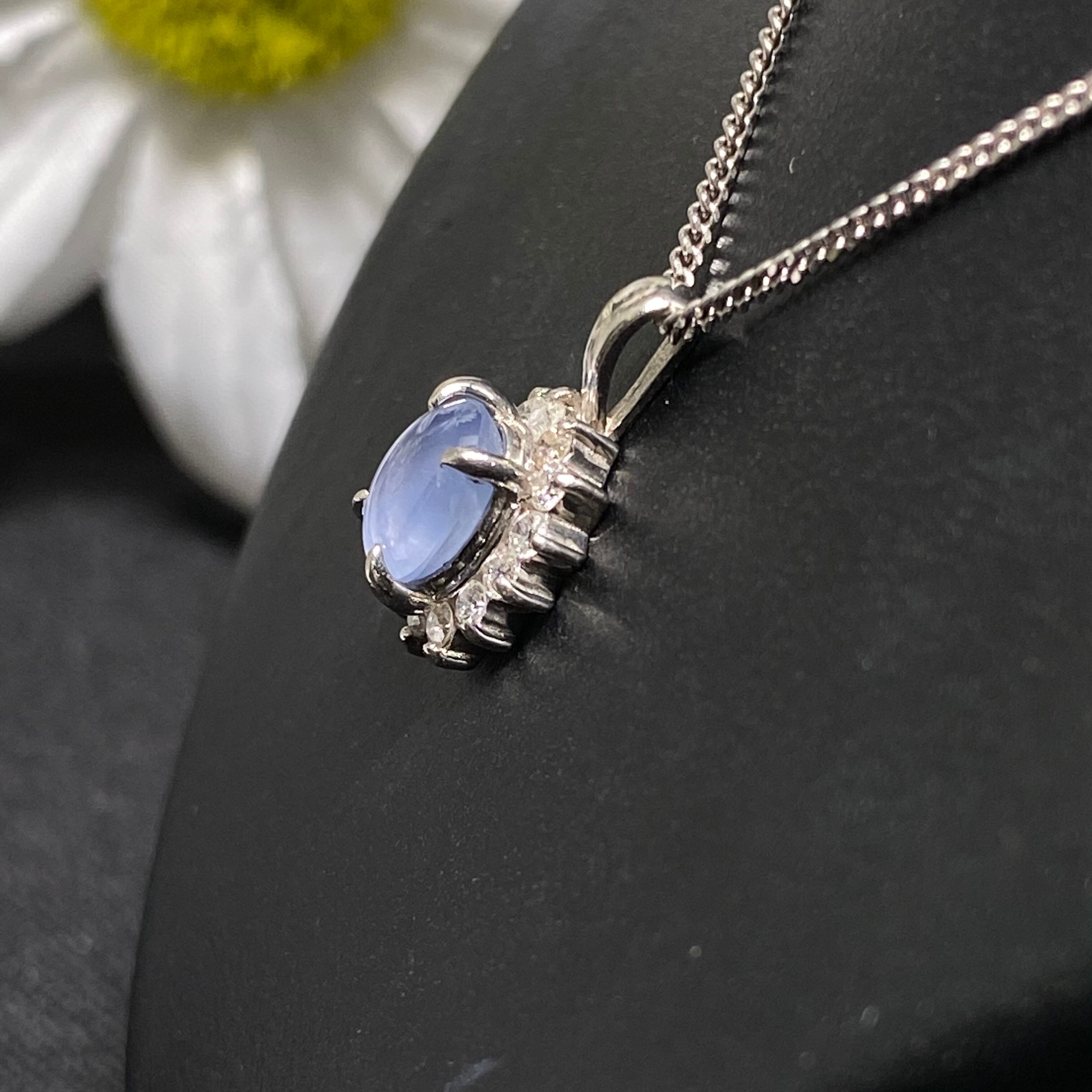 Japanese traditional pendant】スターサファイア気分爽快?スカイ