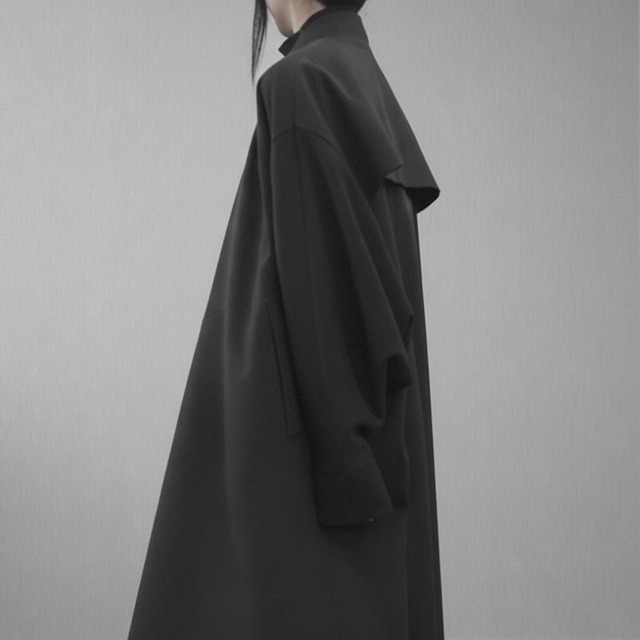 Minimal herringbone long coat【3color】 C1383