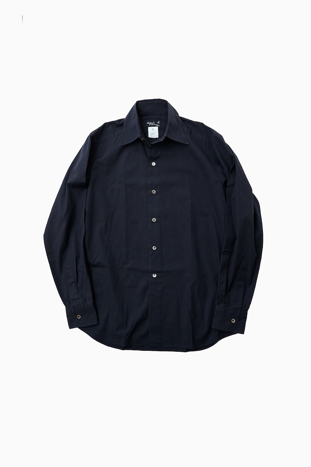 アニエスベーサンライズ期 agnès b. HOMME BLACK L/S POPLIN SHIRT