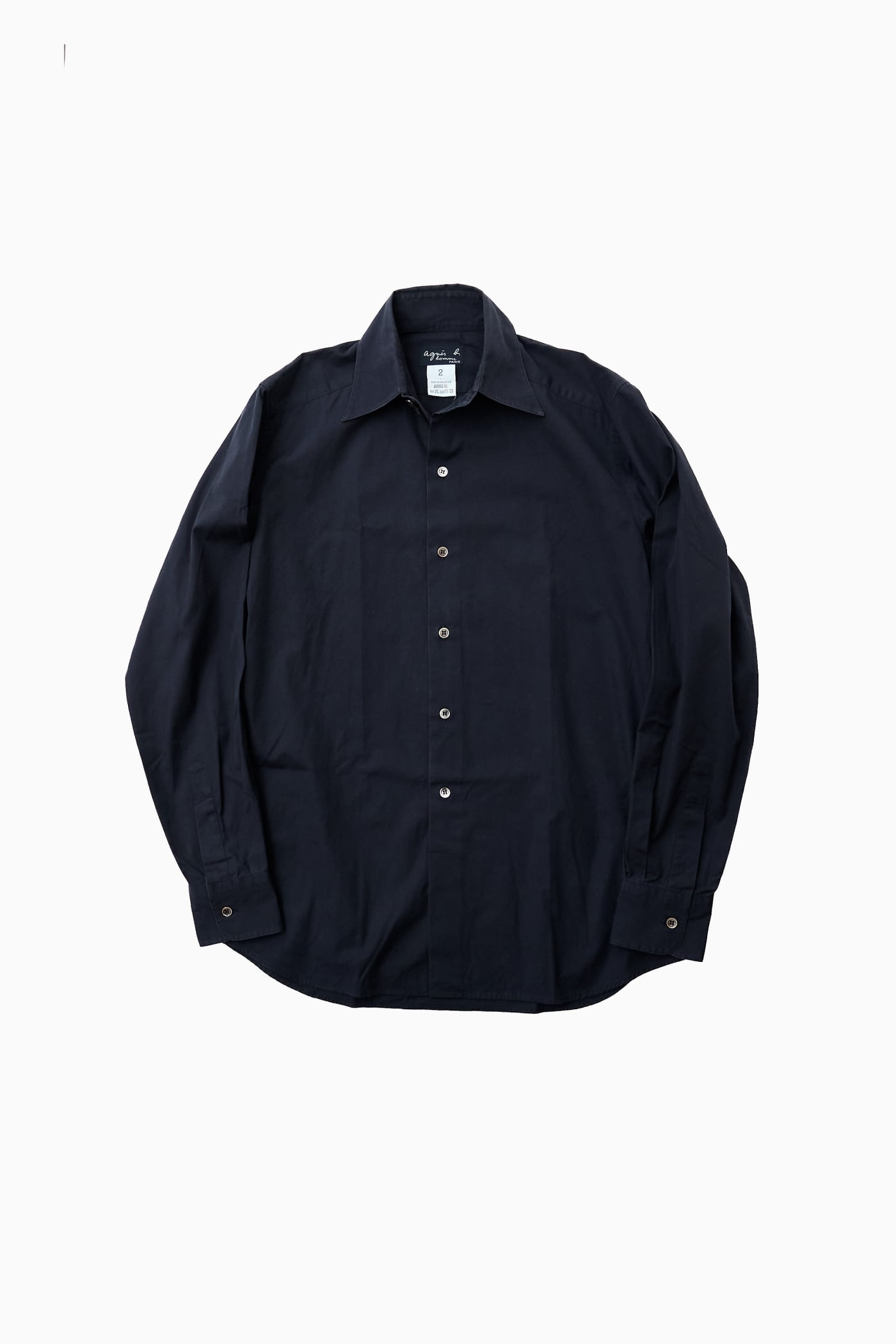 アニエスベーサンライズ期 agnès b. HOMME BLACK L/S POPLIN SHIRT
