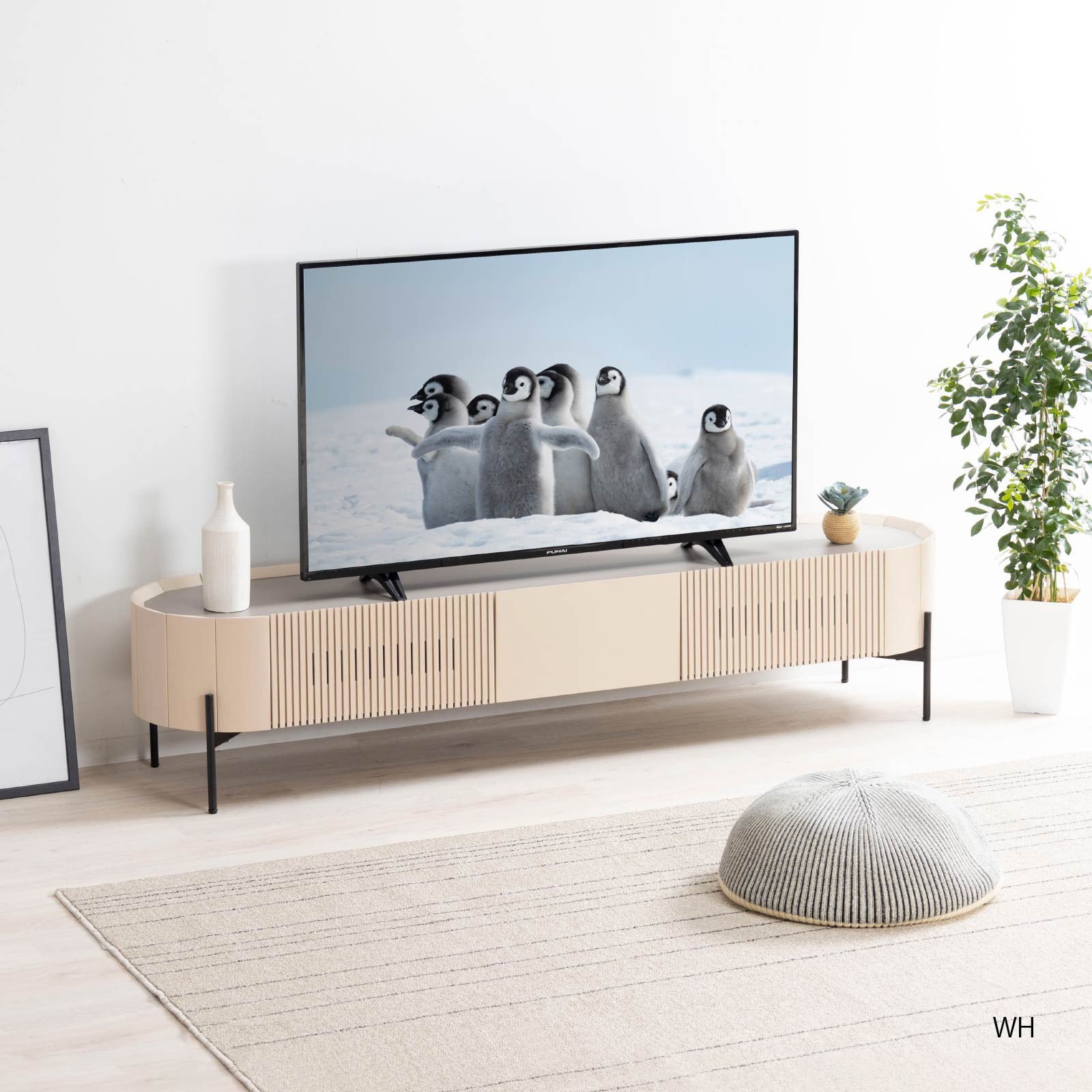 15%OFF】テレビ台 ローボード 180cm 50インチ 50型 収納 棚 丸い