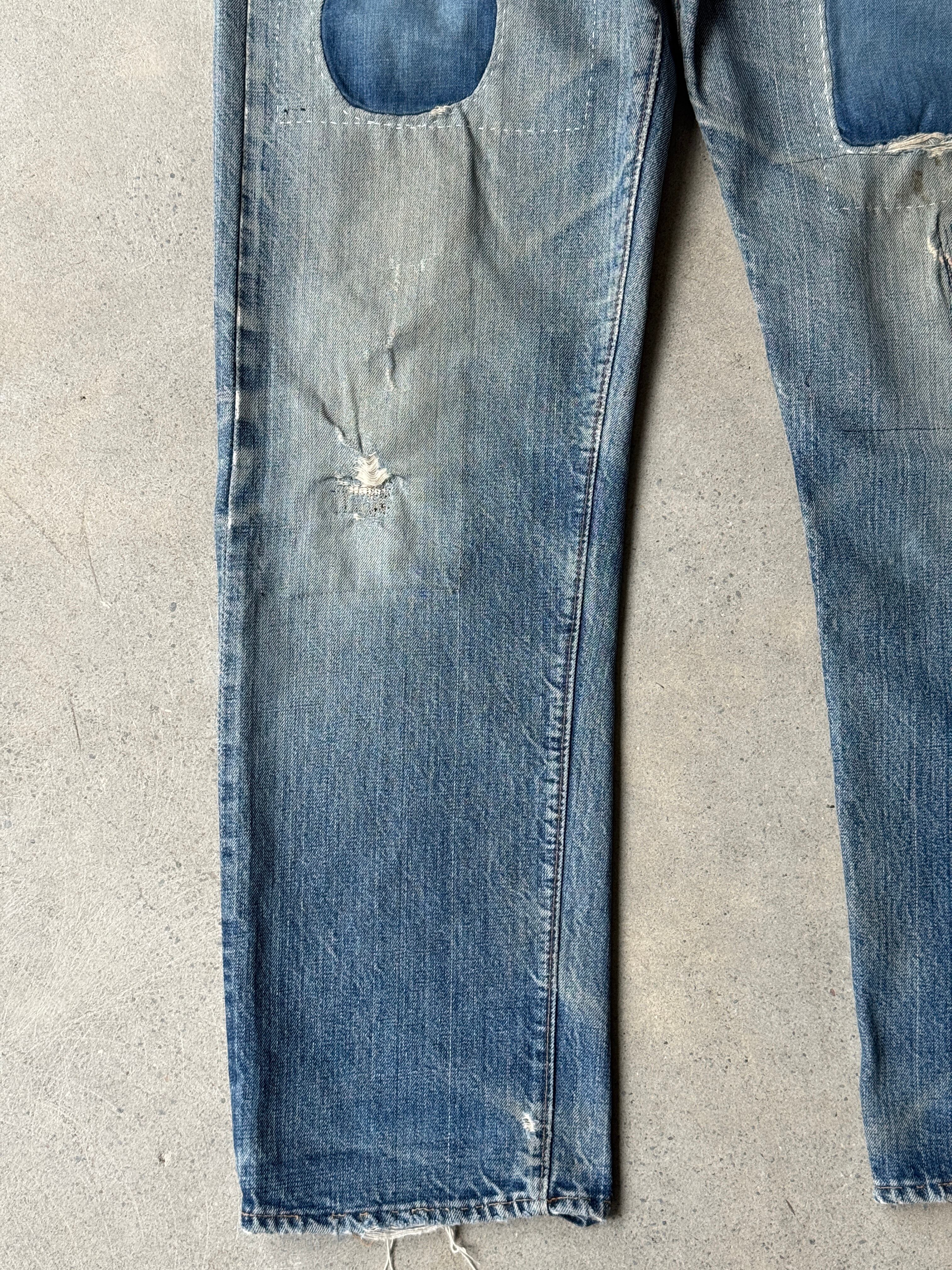 70's Vintage Levi's 501 66 Single Patchwork Denim Jeans | KLIPP